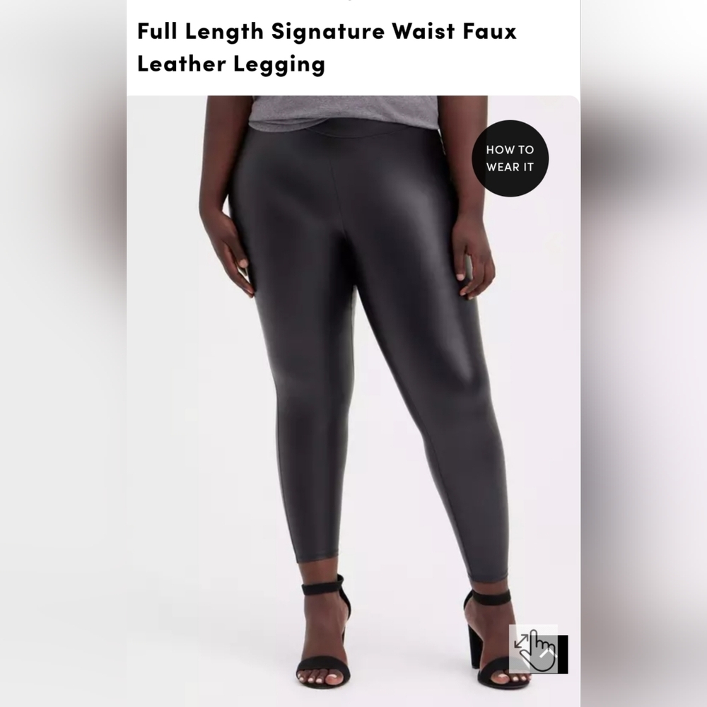 Torrid Faux Leather Black Leggings